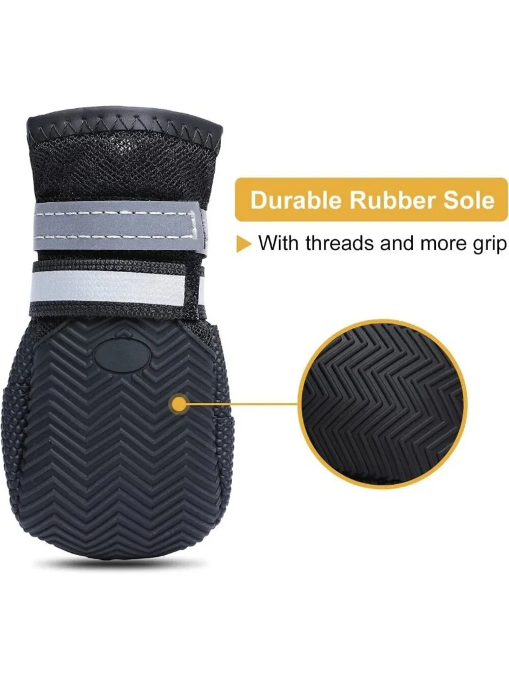Breathable Non-Slip Dog Boots for Medium & Large Dogs - Lightweight Summer Paw